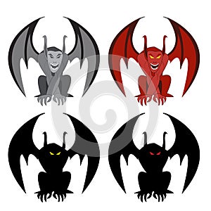 Stone gargoyle statue vector photo