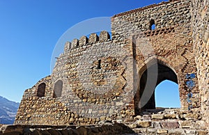 Stone gate to the fortress in Gori, Georgia