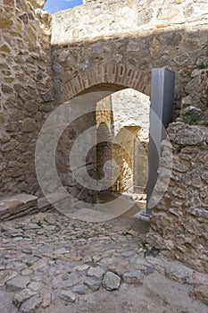Stone gate, Town of Consuegra in the province of Toledo, Spain