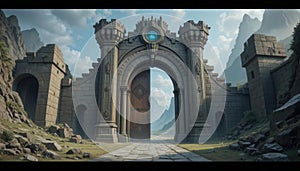 Stone Gate with Unique Architectural Style in an Unknown Land