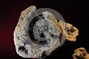 Stone minerale gemstone with glitter photo