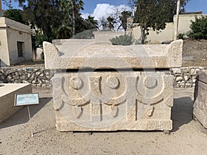 Stone Graves outside Catacomb of Kom El Shoqafa