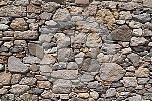 Stone grey wall in rock for background wallpaper from Noirmoutier in Vendee Brittany France