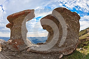 Stone group in Carpathian Mountains