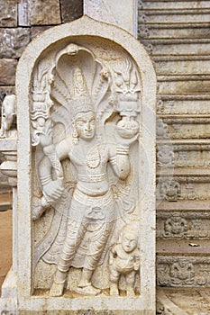 Stone Guardian at Bodhi Temple, Sri Lanka