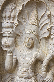 Stone Guardian at Bodhi Temple, Sri Lanka