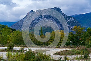 A stone hat in Pyrenees mountains in France