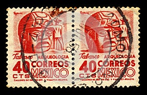 Stone heads of tabasco, Mexico