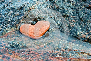 Stone heart, heart-shaped sea stone