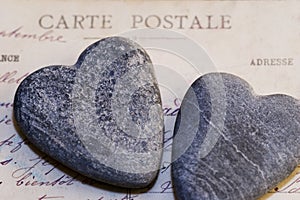 Stone Hearts and Postcard photo