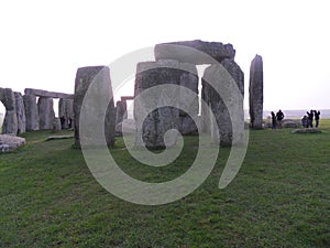 Stone Henge In England Winter Time Back View
