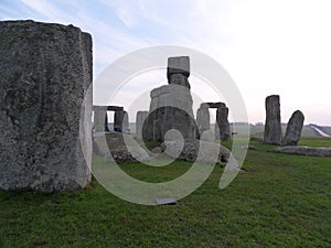Stone Henge In England Winter Time Corner View