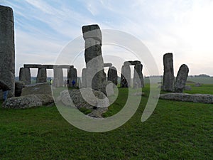 Stone Henge In England Winter Time Front View In middle