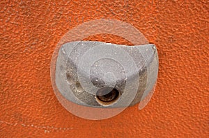 Stone hook on wall climbing