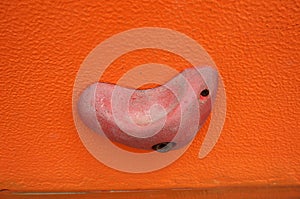Stone hook on wall climbing