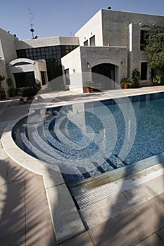 Stone house and pool