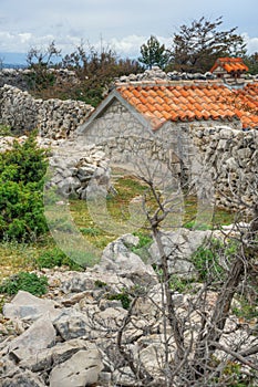 Stone house, Rudine, Krk island, Croatia