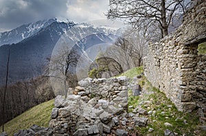 Stone House Ruin with View to Monte Grignetta