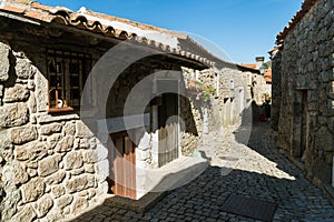 Stone houses and nerrow historical streets in Monsanto village,