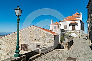 Stone houses and nerrow historical streets in Monsanto village,