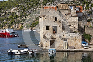 Stone houses and the sea