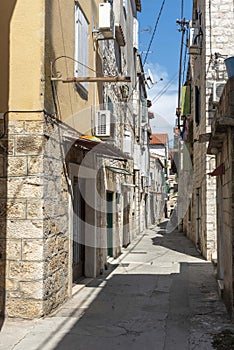 Stone houses in Trogir in Croatia