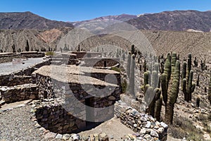 Stone huts at Pucara de Tilcara photo