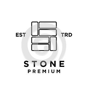 Stone initial S logo icon design illustration