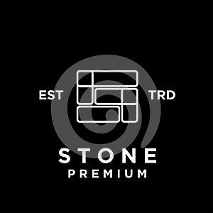 Stone initial S logo icon design illustration