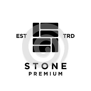 Stone initial S logo icon design illustration