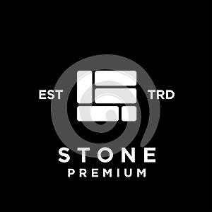 Stone initial S logo icon design illustration