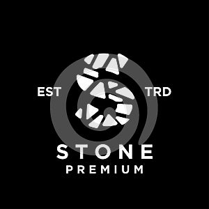 Stone initial S logo icon design illustration