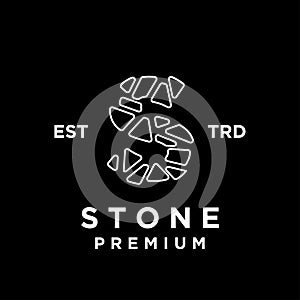 Stone initial S logo icon design illustration