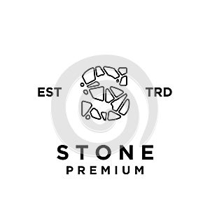 Stone initial S logo icon design illustration
