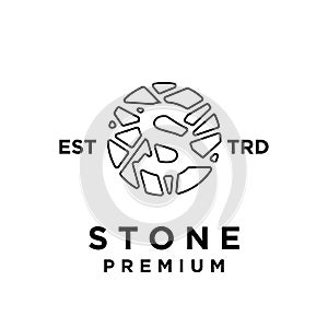 Stone initial S logo icon design illustration