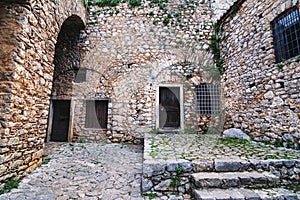 The stone interior of Palamidi fortress, Nafplion, Greece