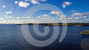 Stone islands on the Ladoga Lake