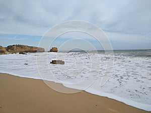 The stone itself on the beach