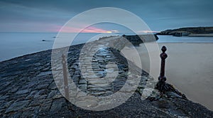 Cullercoats Harbour Jetty. photo