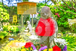 Stone Jizo statue