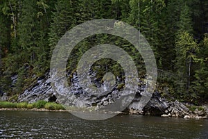 Stone Krugi - an anticlinal fold on the left bank of the Usva River