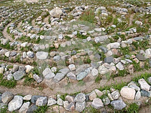 Stone labyrinth on the Big Solovki island, Russia