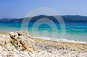 Stone in Lakka beach