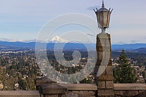 Stone Lamp Post at Rocky Butte