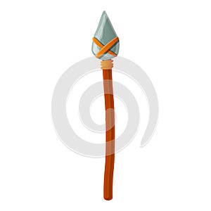 Stone lance icon, cartoon style