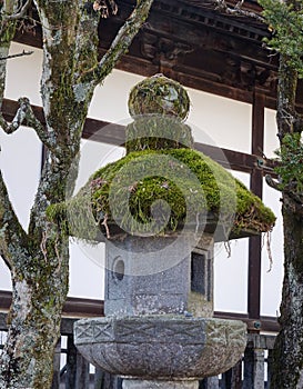 A stone lantern at Tosho-gu temple in Nikko, Japan