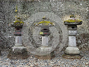 Stone Lanterns at a Japanese Temple