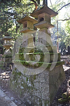 Stone lanterns Kasuga Taisha Shrine Nara, Japan