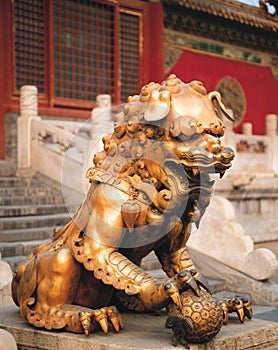 Stone lion of china