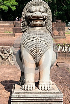 Stone Lion like carvings at Angkor thom Gajasimha